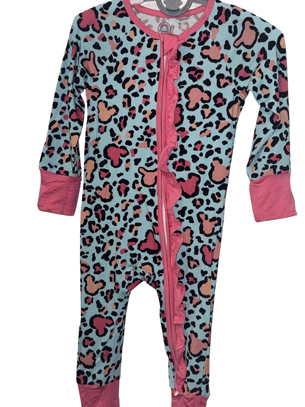 Mickey Animal Print Bamboo Zippy 12/18M - LucaNinoandCo.